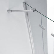 Aquaglass 6mm Frameless Bath Screen with 4 Folding Panels - 1500mm x 965mm - Bathrooms