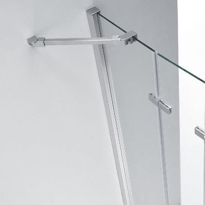 Aquaglass 6mm Frameless Bath Screen with 4 Folding Panels - 1500mm x 965mm - Bathrooms