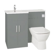 Aquatrend Petite WC Unit, Base Unit & Basin - All Colours - Bathrooms