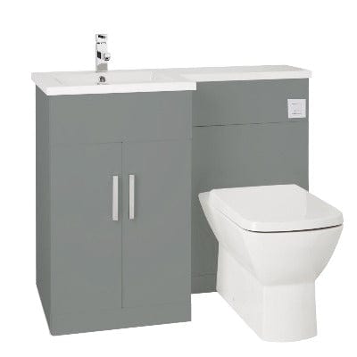 Aquatrend Petite WC Unit, Base Unit & Basin - All Colours - Bathrooms