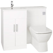 Aquatrend Petite WC Unit, Base Unit & Basin - All Colours - Bathrooms