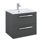 Aquatrend - 2 Drawer Wall Hung Base Unit & Basin - All Colours - Bathrooms
