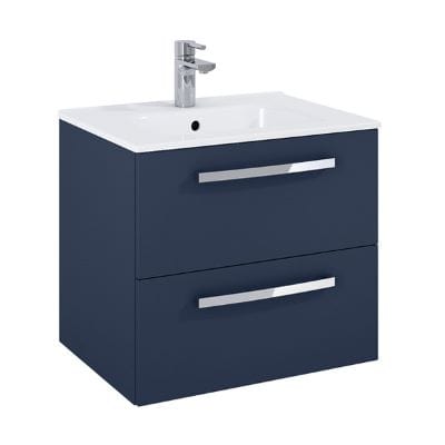 Aquatrend - 2 Drawer Wall Hung Base Unit & Basin - All Colours - Bathrooms
