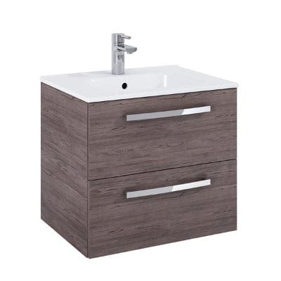Aquatrend - 2 Drawer Wall Hung Base Unit & Basin - All Colours - Bathrooms