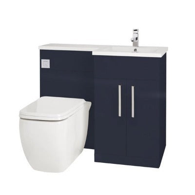 Aquatrend Petite WC Unit, Base Unit & Basin - All Colours - Bathrooms