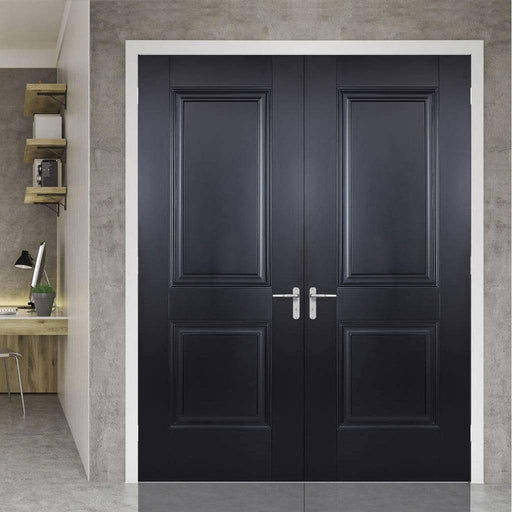 Arnhem Black Primed 2 Panel Interior Fire Door FD30 - 1981mm x 838mm -
