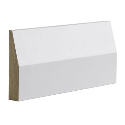 White Primed Half Splayed Architrave - 90mm x 16mm x 2100mm (Pack of 5) -