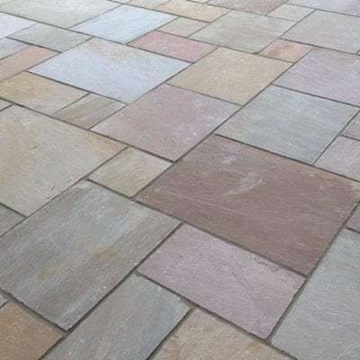 Indian Sandstone Patio Pack Kandla Grey (60 Slabs - 18.97m2 per Pack) - All Colours - Patio Tiles