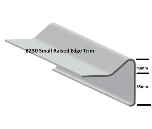 B230 Small Raised Edge Trim - Heavy-Duty GRP Fibreglass Roof Edge for Professional Finish
