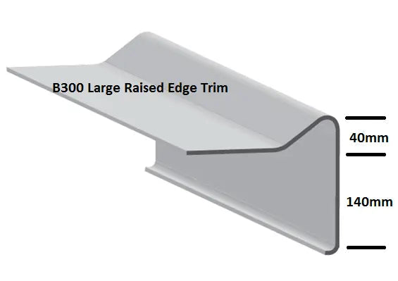 B300 Heavy Duty Raised Trim 140Mm Depth, 3M Long, Ideal For Durable Water Management