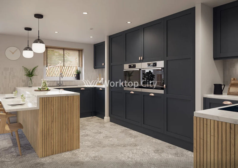 Balmoral Wood Grain 'Skinny' Shaker Indigo Ash- Replacement Kitchen Doors SAMPLE PRODUCTS -