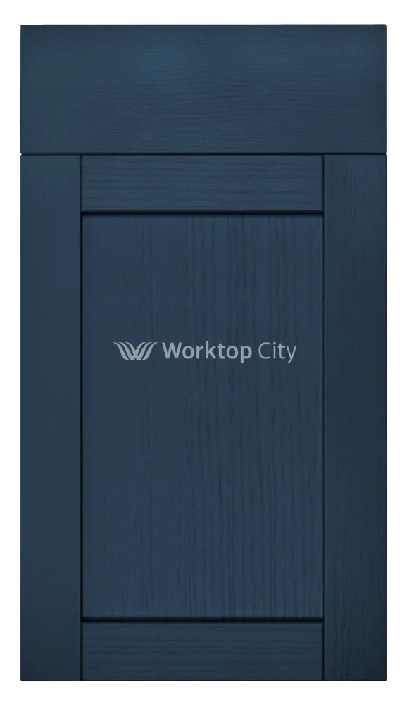 Balmoral Wood Grain 'Skinny' Shaker Navy Blue Ash- Replacement Kitchen Doors SAMPLE PRODUCTS -