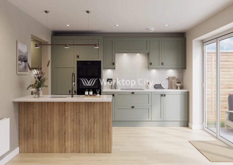 Balmoral Wood Grain 'Skinny' Shaker Reed Green Ash- Replacement Kitchen Doors SAMPLE PRODUCTS -