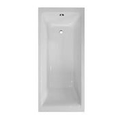 Rectangular white bathtub on a white background