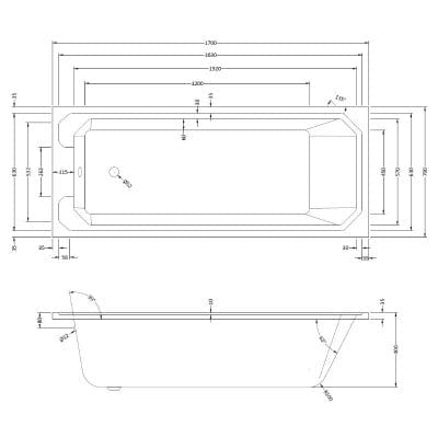 Bathurst Single Ended Bath -