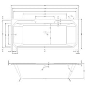 Bathurst Double Ended Bath 1800mm x 800mm - Bathrooms