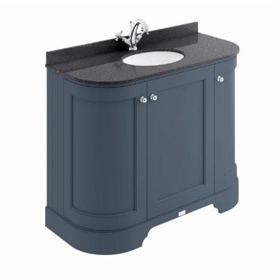 Three Door Curved Basin Cabinet - 1000mm - Bathrooms