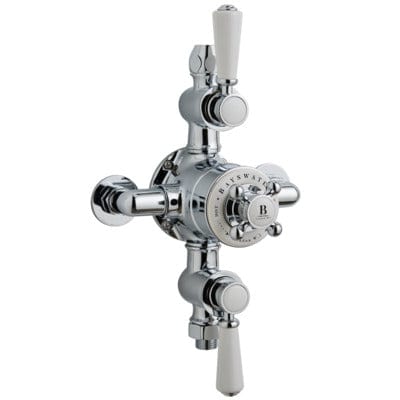 Exposed Valve with White Indices - Hardware > Plumbing > Plumbing Fixture Hardware & Parts > Shower Parts Bathrooms