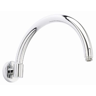 Chrome bathroom faucet on a white background