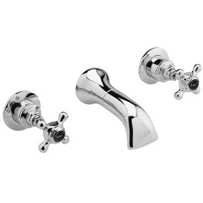 Wall Mounted Crosshead Basin Mixer Tap - Taps