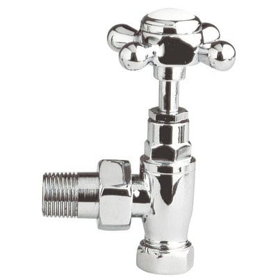Chrome Angled Crosshead Radiator Valve - Hardware > Plumbing > Plumbing Fittings & Supports > Plumbing Valves valve