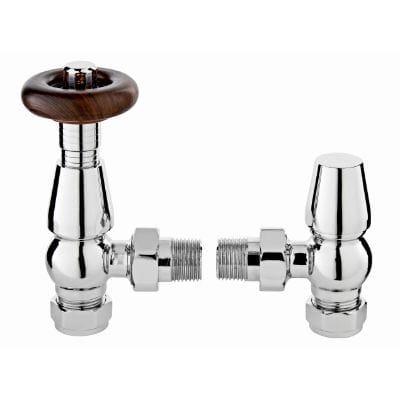 Angled Thermostatic Valve Lockshield Rounded - All Finishes - Home & Garden > Household Appliances > Climate Control Appliances > Heating Radiators Valve