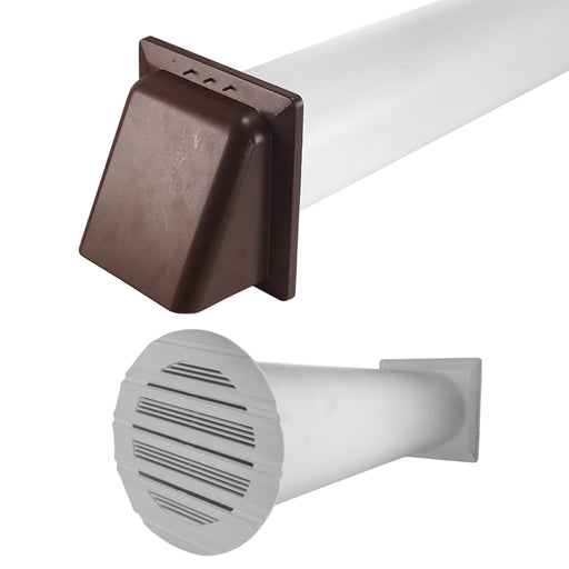 Through Wall Ventilation Kit Round Bella Vent with Brown External Vent - OTHER