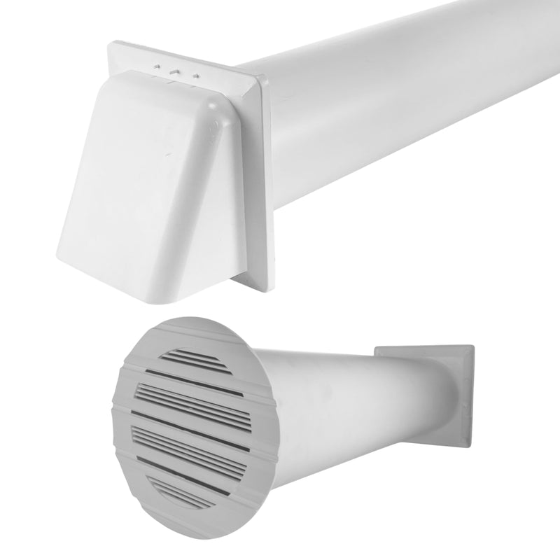 Through Wall Ventilation Kit Round Bella Vent with White External Vent - OTHER