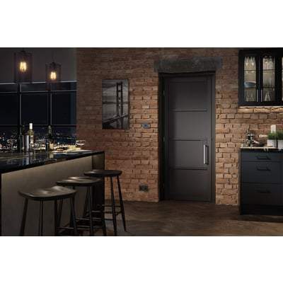 Chelsea Black Primed Panelled Interior Door - All Sizes - Doors