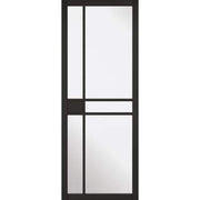 Greenwich Black Primed 5 Glazed Clear Light Panels Interior Door - 1981mm x 610mm -