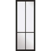Liberty Black Primed 4 Glazed Clear Light Panels Interior Door - All Sizes - Doors