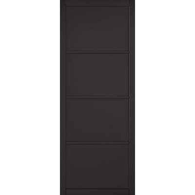 Soho Black Primed Panelled Interior Door - All Sizes - Doors