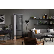 Tribeca Black Primed 3 Tinted Glazed Light Panels Interior Door - 1981mm x 686mm -