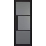 Tribeca Black Primed 3 Tinted Glazed Light Panels Interior Door - 1981mm x 762mm -