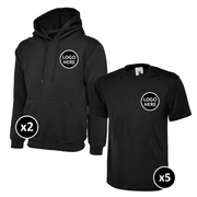 Uneek Hoodie & T-Shirts Bundle - 7 Items - BUNDLE