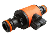 Cost Wise Snap On Male-Male In Line Valve Black/Orange - Home & Garden > Lawn & Garden > Watering & Irrigation > Garden Hose Fittings & Valves Garden watering