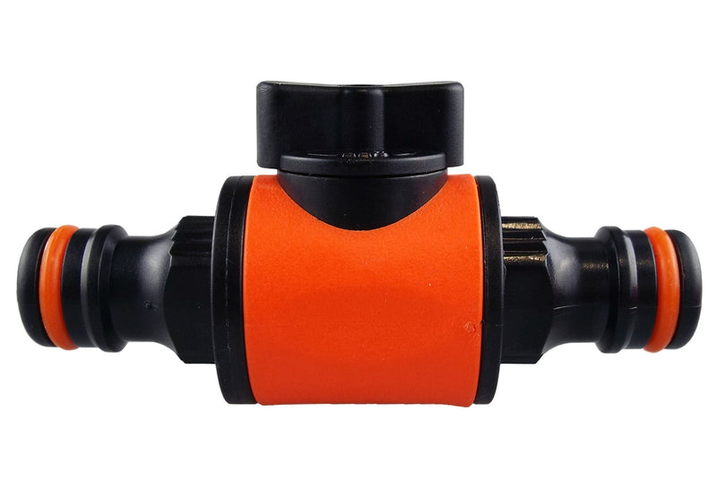 Cost Wise Snap On Male-Male In Line Valve Black/Orange - Home & Garden > Lawn & Garden > Watering & Irrigation > Garden Hose Fittings & Valves Garden watering