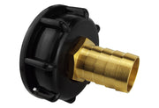 IBC 2” S60X6 Cap with 19mm Brass Barb - Home & Garden > Lawn & Garden