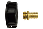 IBC 2” S60X6 Cap with 13mm Brass Barb - Home & Garden > Lawn & Garden