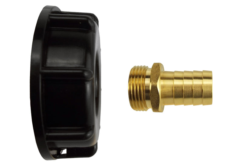 IBC 2” S60X6 Cap with 13mm Brass Barb - Home & Garden > Lawn & Garden