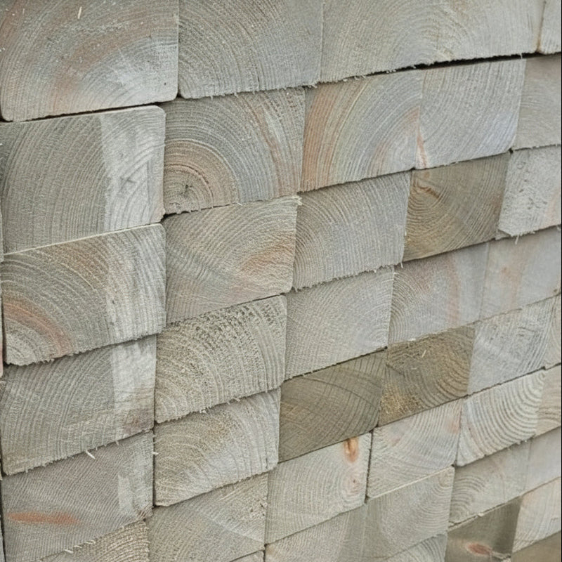 C24 Structural Grade Treated Timber 75 x 47 x 4800mm - 3X2 - £9.50 Per Length Inc Vat - Hardware > Building Materials > Lumber & Sheet Stock C24 Structural Grade Treated Timber
