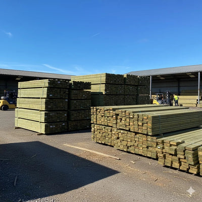 Spruce Posts Spruce Treated Timber Fence Posts 100 x 100 x 2400mm (4x4) - £15 Inc V ...