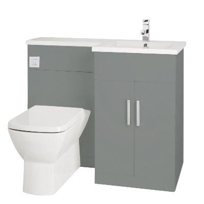 Aquatrend Petite WC Unit, Base Unit & Basin - All Colours - Bathrooms
