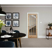 Knotty Pine Unfinished Internal Door - 15 Clear Glazed Light Panels - All Sizes - Doors