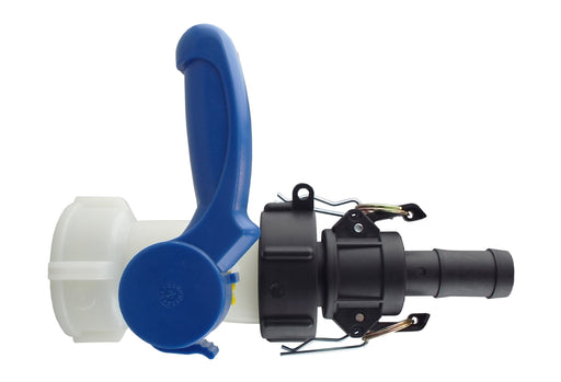 IBC 2” S60X6 Valve with IBC S60X6 - 1” Camlock Fitting and 1” Type C Camlock - Hardware > Plumbing > Plumbing Fittings & Supports > Pipe Connectors