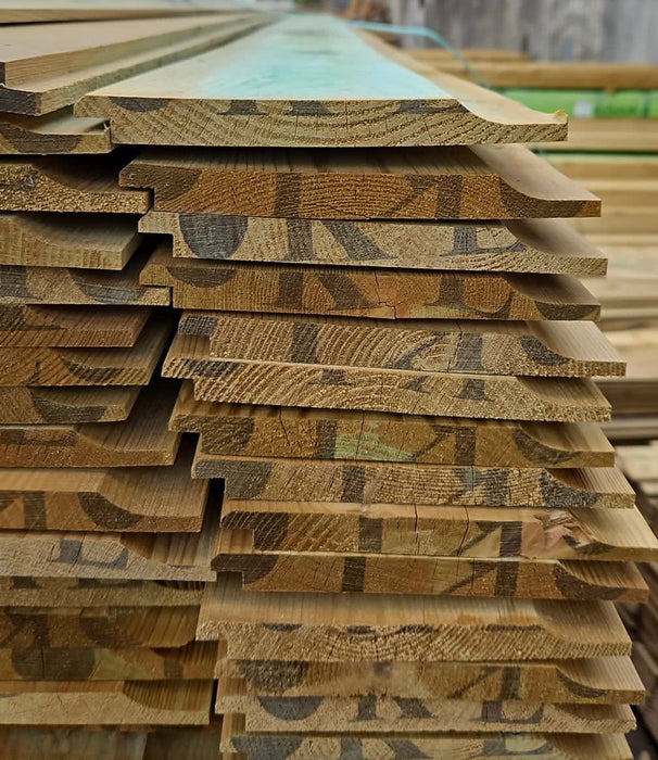 Pressure Treated Shiplap Cladding 145mm x 16mm (6 inch) 3.6m - £7.95 per length Inc Vat