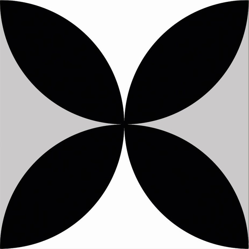Symphony Black Petals A (14 per Box) - Tiles