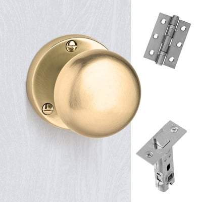 Charon Satin Brass Handle Hardware Pack -