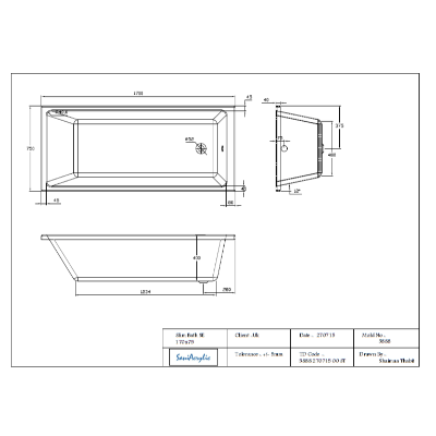 Chic Single Ended Straight Bath - All Sizes - Bathrooms
