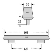 Chrome Cupboard Door Handle M4TEC Grantown G5 - Hardware > Hardware Accessories > Cabinet Hardware > Cabinet Knobs & Handles Cabinet Knobs & Handles